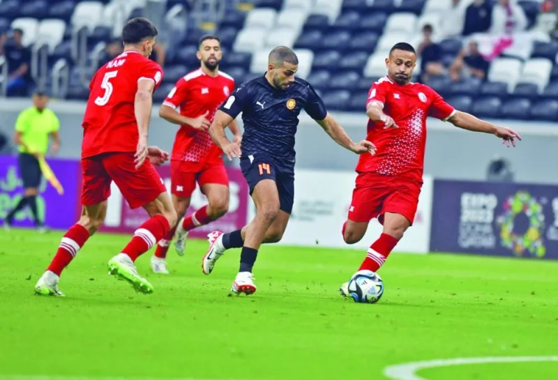Action from Umm Salal&#039;s 3-1 win over Al Shamal 3-1 in Week 5 of the 2023-2024 season Expo Stars League at the Al Bayt Stadium.