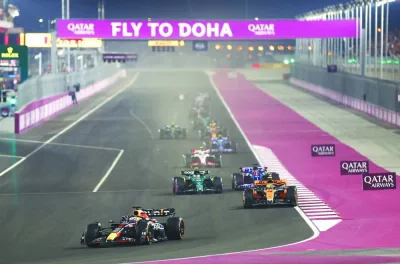 Red Bull&#039;s Max Verstappen and McLaren&#039;s Lando Norris in action during the sprint race. (Reuters)