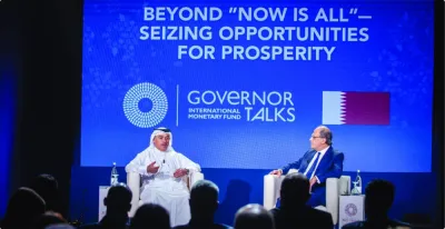 HE the Minister of Finance Ali bin Ahmed al-Kuwari during the Governor Talks - Qatar: Beyond ‘Now Is all’ – Seizing Opportunities for Prosperity.