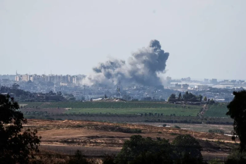 Smoke rises in the air following Israeli bombings in Gaza, as seen from Israel&#039;s border with the Gaza Strip, in southern Israel Sunday. REUTERS