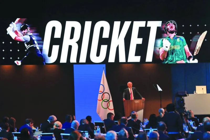 Cricket was among five sports added to the programme for the 2028 Los Angeles Games at an International Olympic Committee meeting in Mumbai on Monday. (Reuters)
