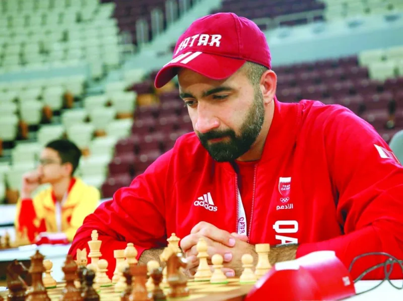 
Qatar’s Husain Aziz ponders his next move during round six of the $120,000 Qatar Masters. 