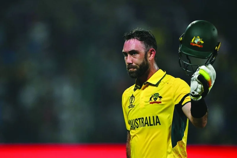 Glenn Maxwell walks back to the pavilion after his dismissal during the World Cup match against Netherlands in New Delhi on Wednesday. (AFP)