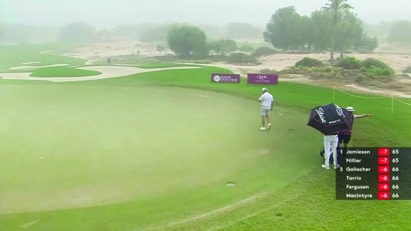 The opening round of the Commercial Bank Qatar Masters was abandoned amid adverse weather on Thursday.