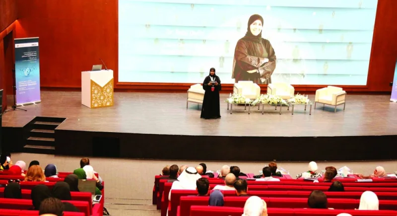 Dr. Saba Qadhi Delivering her speech in Reimagining General Education Conference 