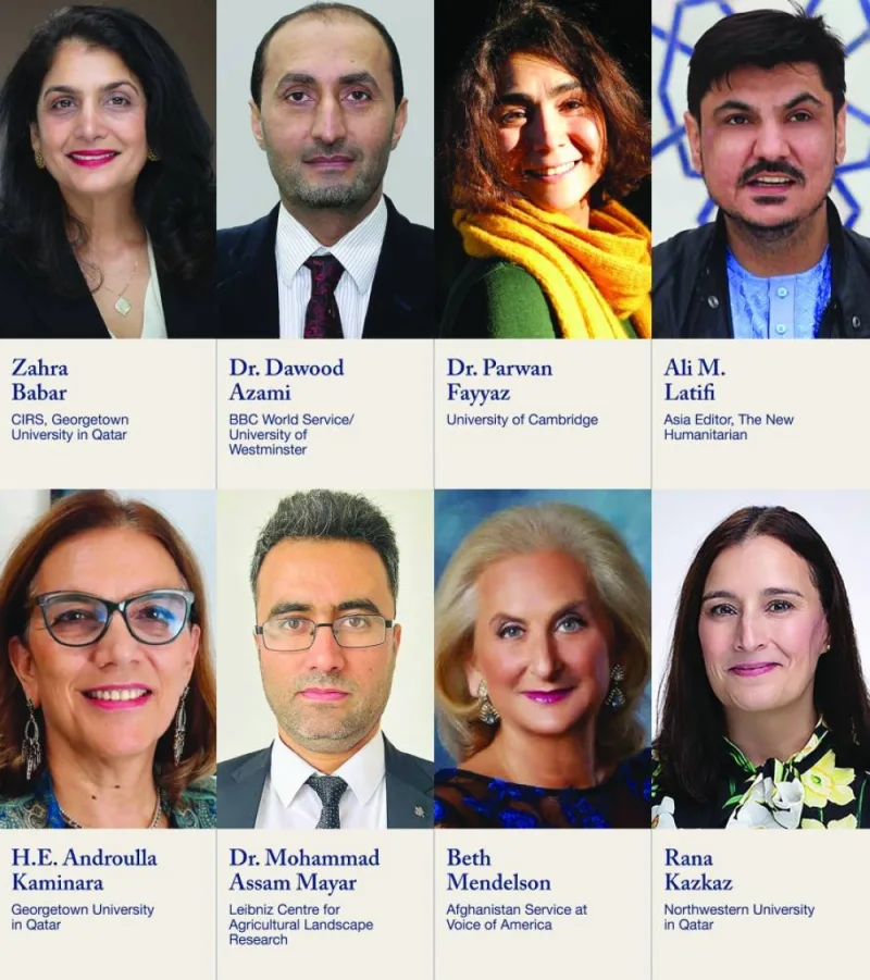 Right: Speakers at the symposium on Afghanistan and its adjacent regions, hosted by Georgetown University in Qatar (GU-Q), which will take place on November 11