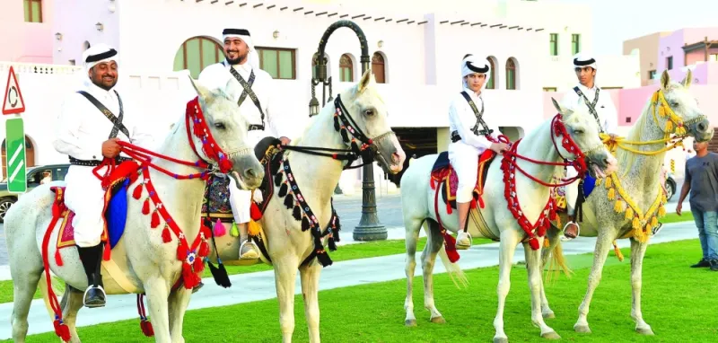 Arabian horses on display at the agreement-signing event yesterday. The World Arabian Horse Championship will bring together over 150 Arabian horses from more than 20 countries for competitions.  PICTURE: Shaji Kayamkulam