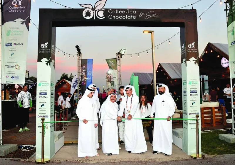 Expo 2023 Doha secretary general Mohamed Ali al-Khory and other dignitaries attending the opening of Coffee, Tea and Chocolate Festival yesterday. PICTURES: Shaji Kayamkulam.