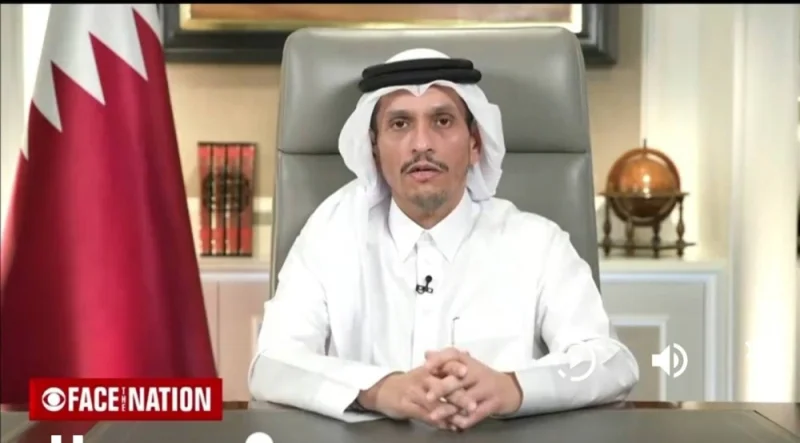 HE Sheikh Mohamed bin Abdulrahman bin Jassim al-Thani during an interview with CBS News Sunday (screengrab).