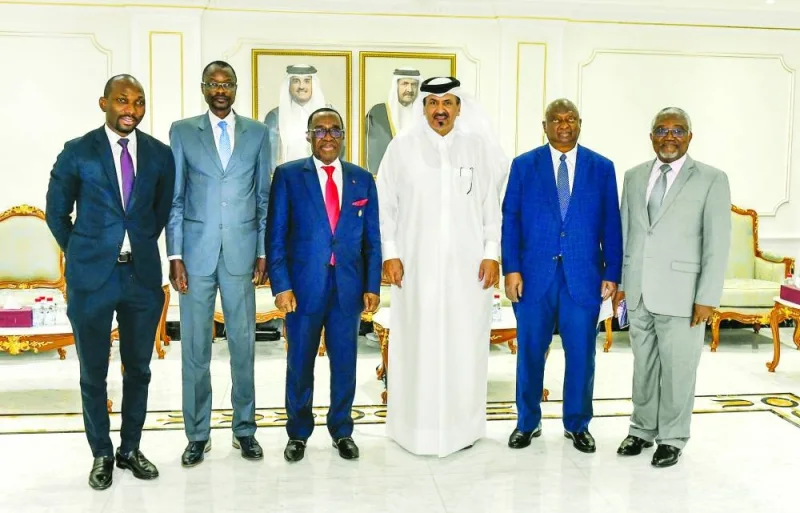 Qatar Chamber first vice-chairman Mohamed bin Towar al-Kuwari during a meeting with delegations from the Republic of Côte d’Ivoire as well as Uganda.