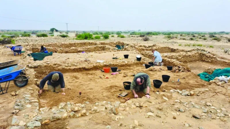 Ain Mohammed excavation on a rainy day.