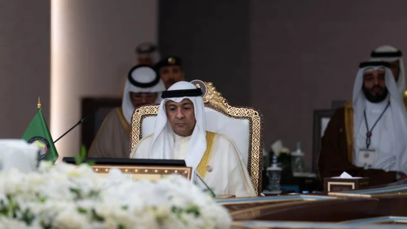 GCC Secretary-General Jasem Mohamed al-Budaiwi speaking at the 44th GCC Summit in Doha Tuesday.