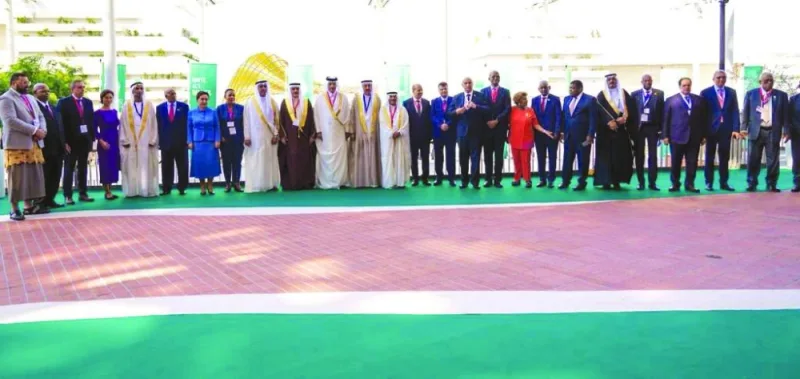 The Shura Council&#039;s delegation with other participants at COP28 in Expo Dubai.