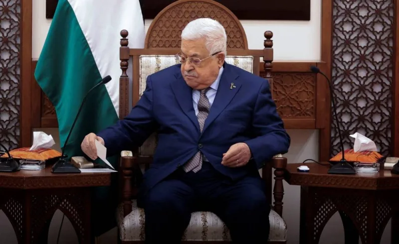 Palestinian President Mahmoud Abbas attends a meeting with Belgium&#039;s Prime Minister Alexander De Croo and Spain&#039;s Prime Minister Pedro Sanchez (not pictured), in Ramallah, 23 November 2023.  File picture: ALAA BADARNEH/Pool via REUTERS