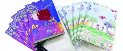 Books with the artwork of participants of the Ability Friendly programme