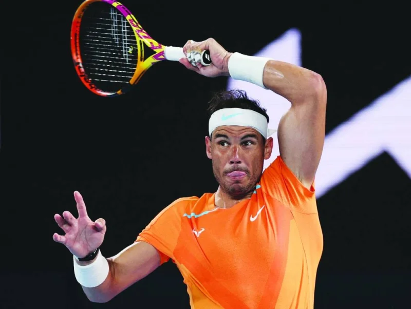 (File photo) Spain&#039;s Rafael Nadal in action during his second round match against Mackenzie Mcdonald of the US.  (Reuters)