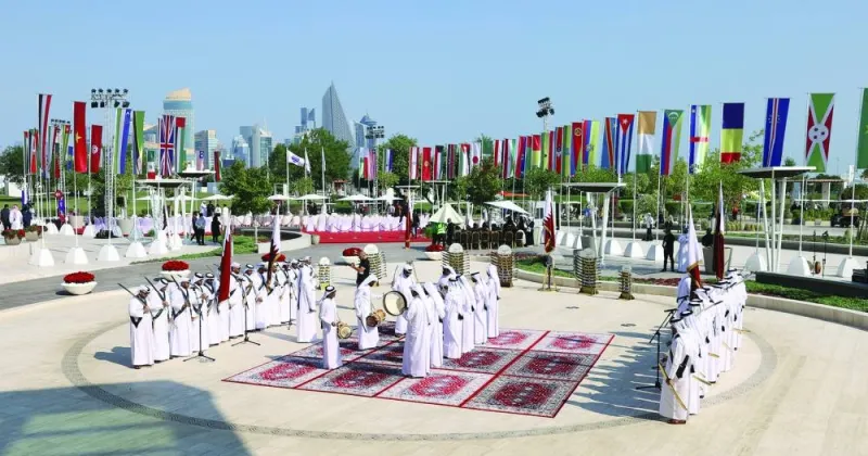 The events included a group of distinguished performances inspired by the ancient history of Qatar.