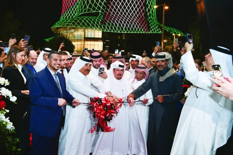Al Baladi Holding Group chairman Mohamed bin Abdullah al-Attiyah, Al Baladi Holding CEO Hany al-Sayyadi, general manager Dr Mohamed Ali Othman, and several dignitaries during the launching ceremony.