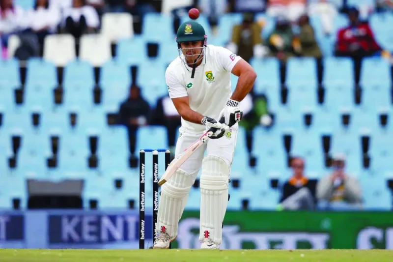 South Africa’s David Bedingham bats during the second day of the first Test against India in Centurion on December 27. (AFP)