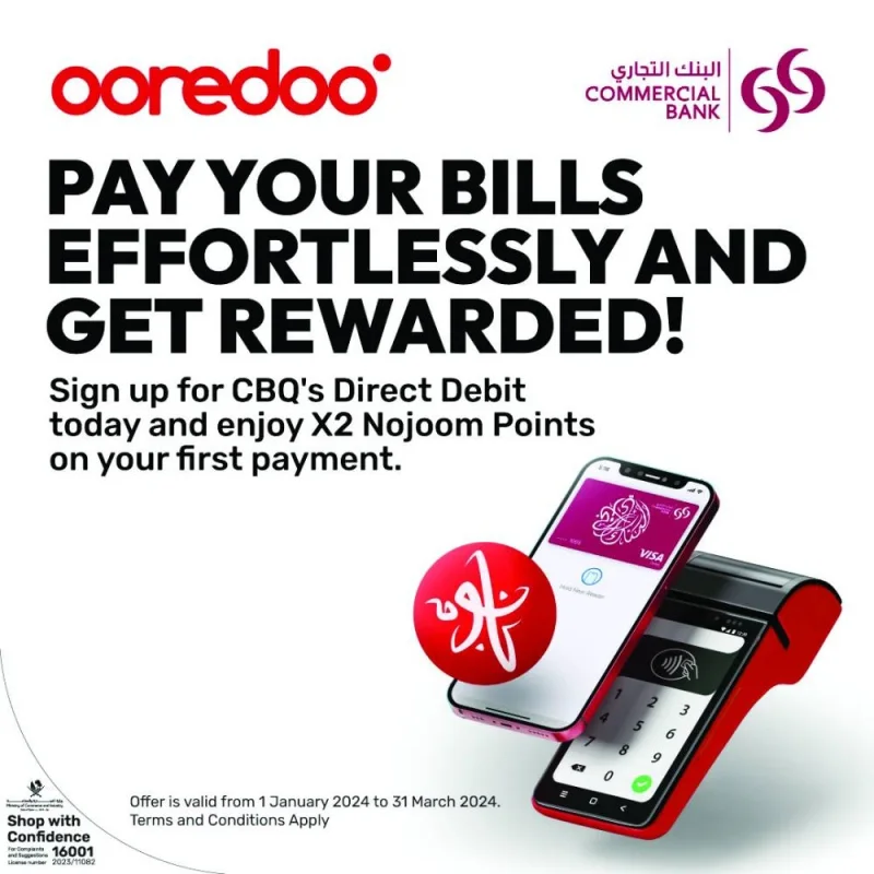 The collaboration enables customers to effortlessly establish automatic payments for their Ooredoo services through standing orders