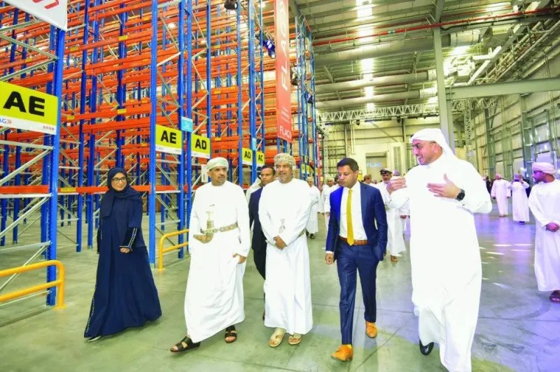 Dignitaries tour the FLAG&#039;s state-of-the-art logistics facility at Khazaen Economic City in Oman.