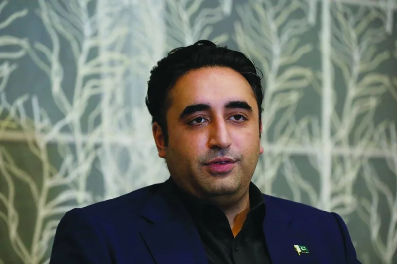 
Bilawal Bhutto Zardari, chairman of the Pakistan People’s Party, speaks during an interview with Reuters in Larkana. 