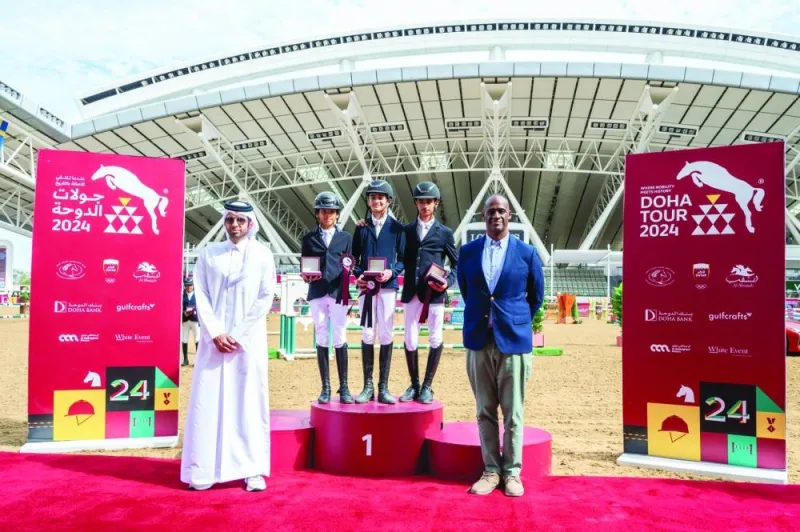 The Future Knights podium winners were presented trophies by US ambassador to Qatar Timmy Davis and Chairman of the Doha Tour Organising Committee Sheikh Ahmed bin Nouh al-Thani.