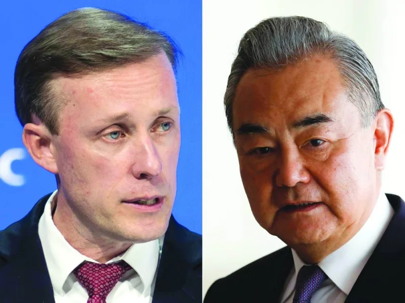 
US National Security Advisor Jake Sullivan and China’s Foreign 
Minister Wang Yi. 
