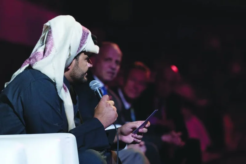 Qatar Olympic Committee (QOC) Chairman HE Sheikh Joaan bin Hamad al-Thani attends the opening ceremony of the World Aquatics Championships – Doha 2024 yesterday. 