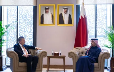 
HE the Prime Minister and Minister of Foreign Affairs Sheikh Mohammed bin Abdulrahman bin Jassim Al-Thani meets with the Commissioner-General of the UNRWA Philippe Lazzarini.
