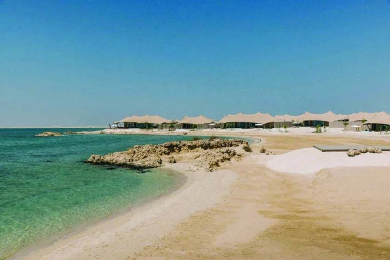 A view of &#039;Our Habitas Ras Abrouq&#039; Desert Resort.