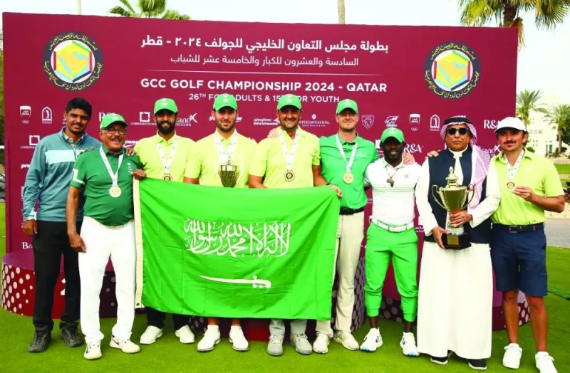 
Victories Saudi Arabia team celebrate with the trophy.
 
