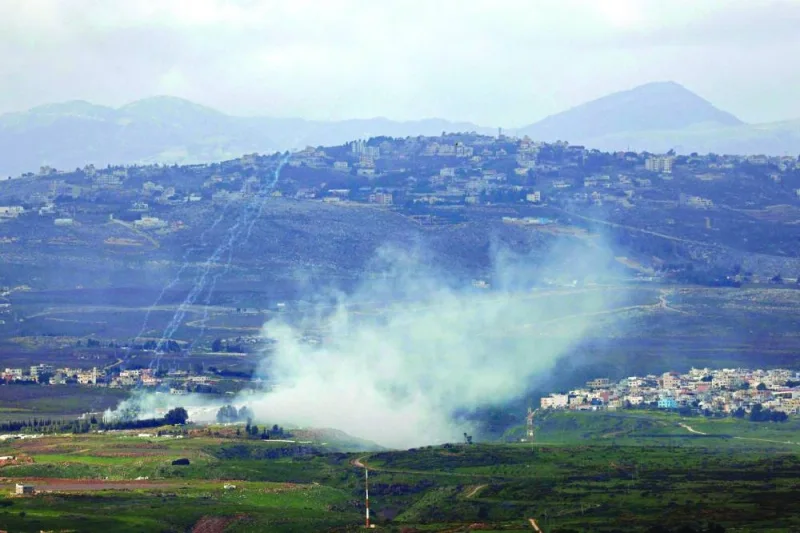 This picture taken along the border with southern Lebanon shows smoke billowing above the Lebanese village of Wazzani during Israeli bombardment, on Sunday, amid ongoing cross-border tensions.