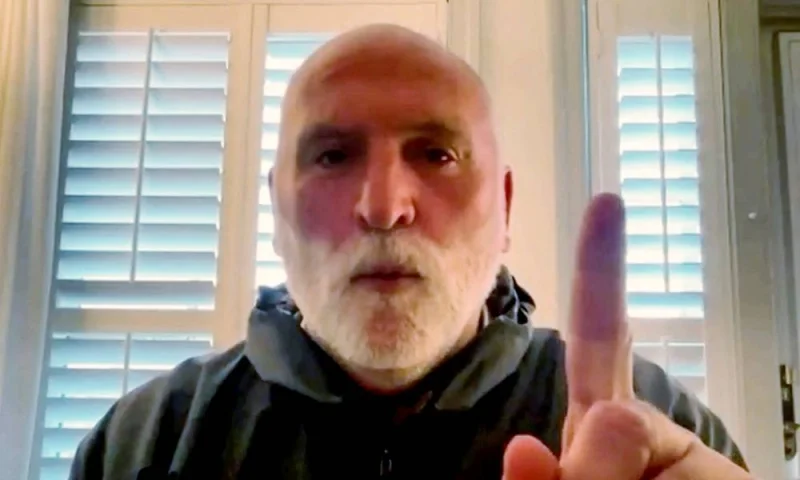 World Central Kitchen (WCK) founder Chef Jose Andres answers one dead child is too many when asked what he would say to Israeli Prime Minister Benjamin Netanyahu, while participating remotely in an online Reuters interview from Eastern Shore, Maryland, US on Wednesday. REUTERS