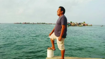 
Gardi Sugdub island resident and Guna community leader Blas Lopez at the pier of his home in Panama last February. 