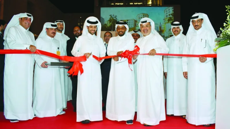 Dr Ali al-Kuwari leads the ribbon-cutting ceremony of the second edition of the Baraha Luxury Classic Cars Exhibition on Monday at Msheireb Downtown Doha. PICTURES: Thajudheen