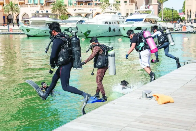 Professional divers extracted more than two tonnes of plastic and metal waste from Porto Arabia’s seabed.