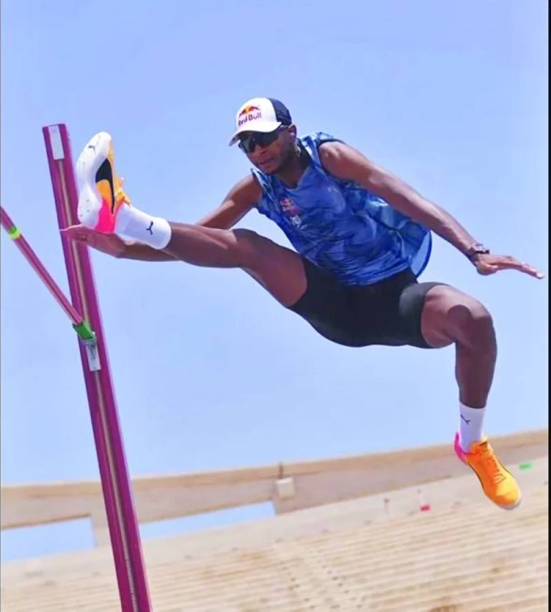
Qatar’s high jump icon Mutaz Barshim trains at the Katara Amphitheatre, ahead of his brainchild event – ‘What Gravity Challenge’.  