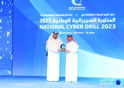 Following its participation in the 2023 edition of the National Cyber Drill organised by the National Cyber Security Agency, Ahlibank demonstrated “exceptional readiness and response mechanisms” during the drill, earning the Silver category award at the ceremony hosted by The National Cyber Security Agency