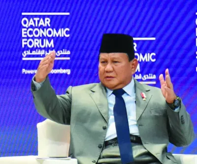 Indonesia&#039;s President-elect and Defence Minister General Prabowo Subianto at QEF 2024 on Wednesday. PICTURE: Thajudheen
