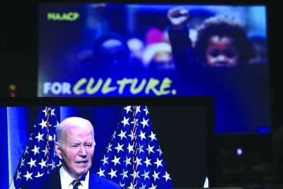 
Biden speaking at the National Museum of African American History and Culture in Washington, DC. 