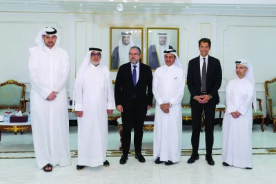 Qatar Chamber chairman Sheikh Khalifa bin Jassim al-Thani and Valentino Valentini, Deputy Minister of Enterprises and Made in Italy, during the recently-held meeting in Doha.