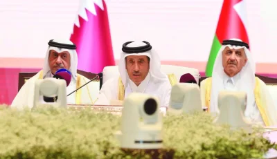 
HE Sheikh Hamad bin Thamer al-Thani, Chairman of the QMC, chaired the meeting of the GCC information ministers held in Doha yesterday. PICTURE: Shaji Kayamkulam 