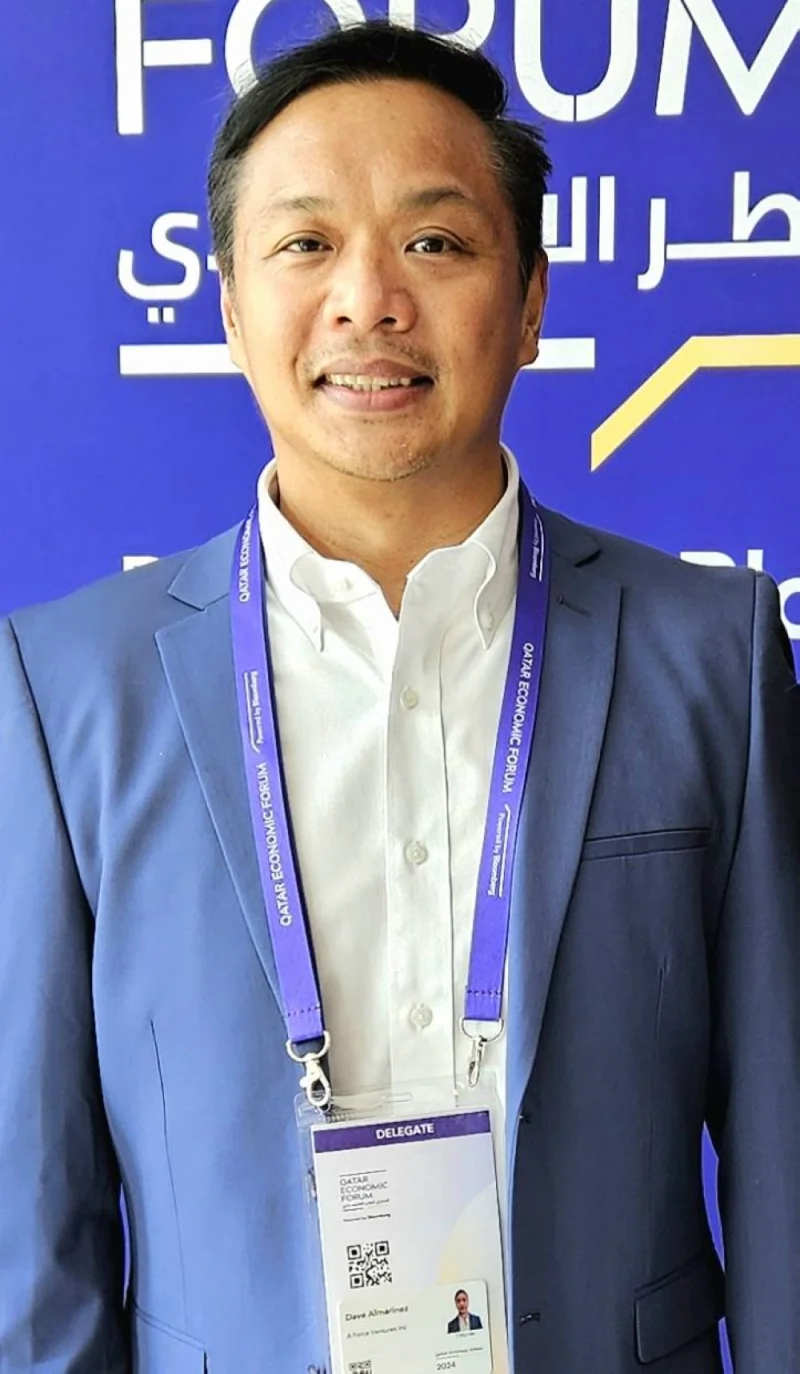 PeekUp founder and CEO Dave M Almarinez during the Qatar Economic Forum 2024.