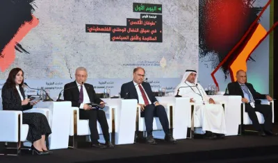 Participants at the first panel discussion.
