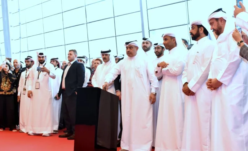 HE the Minister of Finance Ali bin Ahmed al-Kuwari leading the opening ceremony of Project Qatar 2024 held on Monday at the Doha Exhibition and Convention Centre. PICTURES: Thajudheen