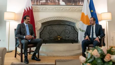 His Highness the Amir Sheikh Tamim bin Hamad Al-Thani and the President of the Republic of Cyprus Nikos Christodoulides hold official talks.