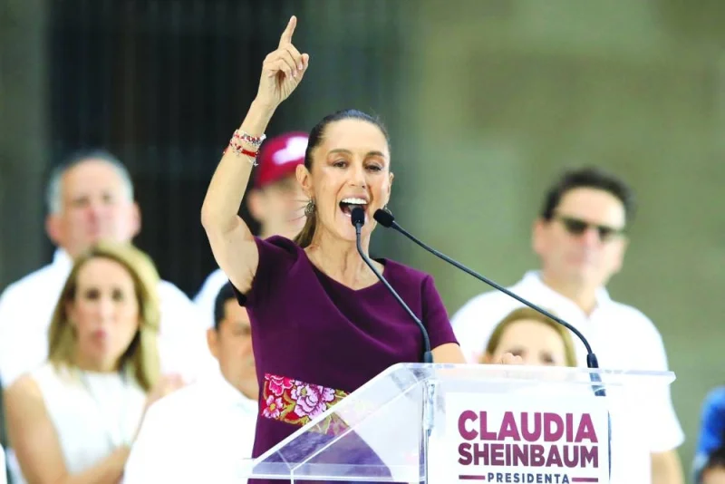 
Presidential frontrunners Sheinbaum and Galvez are seen during their campaign rallies. 