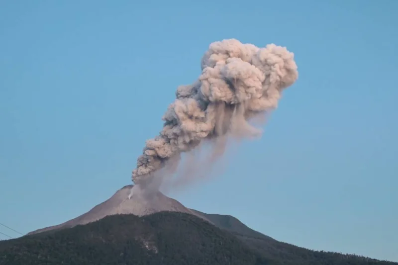 A volcanic eruption from Mount Lewotobi Laki-laki in East Flores, East Nusa Tenggara. AFP / Geological Agency of Indonesia