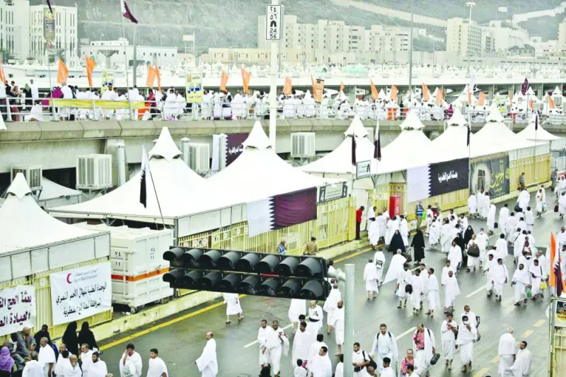 Qatari Haj Mission camps. File picture